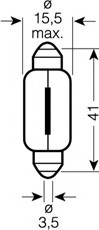 Лампа накаливания C21W 12V 21W SV8.5-8 OSRAM 6476