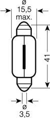 Лампа накаливания C21W 12V 21W SV8.5-8 OSRAM 6476