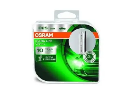 Лампочка Ultra Life xenon D2S (2 шт, 85 В, 35 Вт, 3200 лм, тип гнізда: P32D-2 в 4 рази довший термін служби) OSRAM 66240ULT-HCB