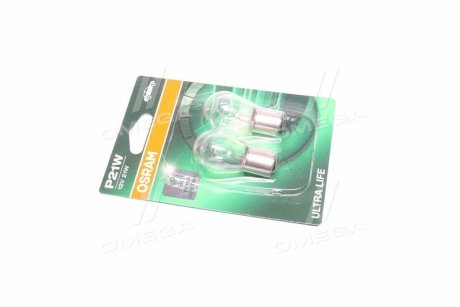 Лампа розжарювання P21W 12V 21W BA15s Ultra Life (компл.) OSRAM 7506ULT-02B