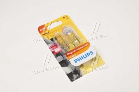 Лампа накаливания W21W 12V W3x16q 2шт bliste VISION (выр-во) PHILIPS 12065B2