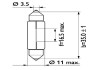 Лампочка C5W 24В 5Вт 35 мм (цоколь SV8,5-8) PHILIPS 13844CP (фото 3)