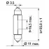 Лампочка C5W 24В 5Вт 35 мм (цоколь SV8,5-8) PHILIPS 13844CP (фото 3)