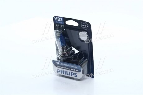 Лампа розжарювання HB3 12V 60W P20d Diamond Vision 5000K (blister 1шт) PHILIPS 9005DVB1