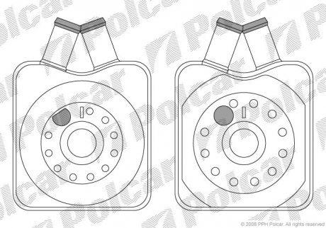 Масляный радиатор VAG 1.0-2.9 82-05 Polcar 1303L8-1