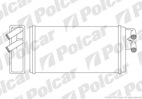 Теплообменник системы обогрева салона Audi 100 -94, A6 -97 Polcar 1315N8-1