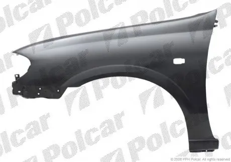 Крило переднє праве, NISSAN ALMERA,00- Polcar 275502