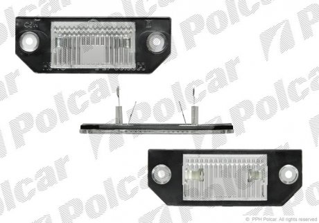 Фонарь подсветки номерного знака Ford C-Max, Focus II 04- Polcar 3202959E