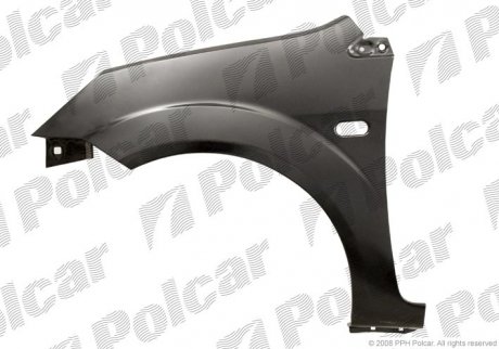 Крило переднє праве, FORD FIESTA, 02- Polcar 321202