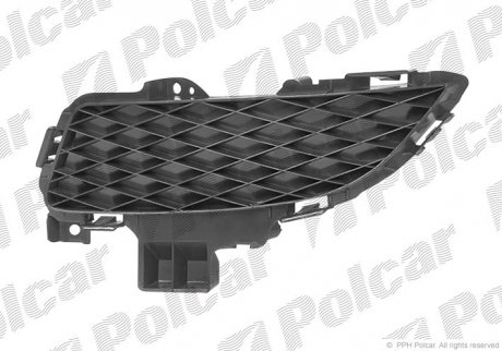 Решетка в бампере правая, MAZDA 3, 04-09 Polcar 454127-2