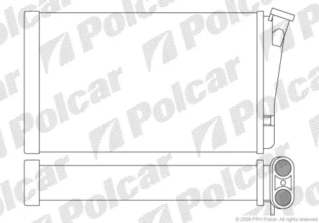 Радиатор печки Opel Omega B 94-03 Polcar 5527N81