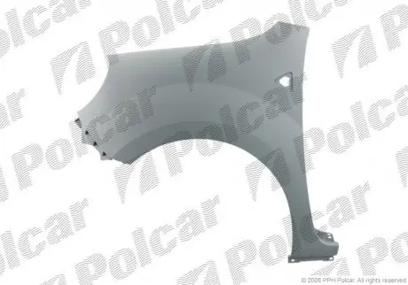 Крыло переднее правое, KANGOO, 01.08- Polcar 606202-1