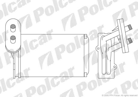 Радиатор печки Chery Amulet Karry Tiggo ZAZ Forza VAG 1.0-2.9 80-07 Polcar 9534N8A1