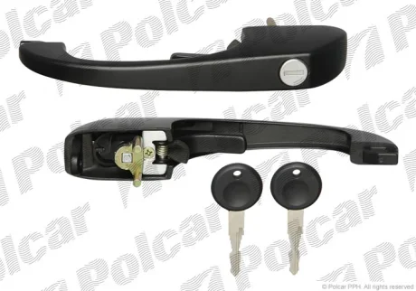 Ручка двери (наружная/передняя) (с замком и ключами) VW T3 81-92 Polcar 9565Z41