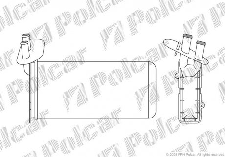 Теплообменник системы обогрева салона VW T4 90-03 Polcar 9566N8-2