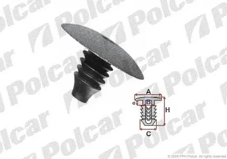 Кріплення ізоляції, SKODA OCTAVIA, 97- Polcar RXA82001