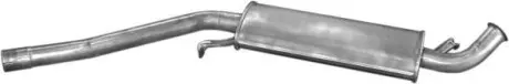 Алюм глушник. сталь, середн. частина Audi 100 83-90/200 83-84 2.0-2.4D POLMOSTROW 01.09