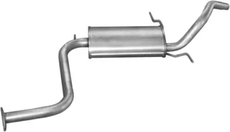 Алюм глушник. сталь, задн. частина Mazda 323 85-89 1.1-1.5/1.7D POLMOSTROW 12.04
