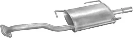 Глушник (задня частина) алюмінієва сталь Nissan Sunny 90-96 N14 1.4, 1.6i SDN POLMOSTROW 15.137