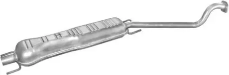Резонатор (середня частина) алюмінієва сталь Opel Astra G 1.6i, 1.8i, 2.0i (98-) POLMOSTROW 17.292