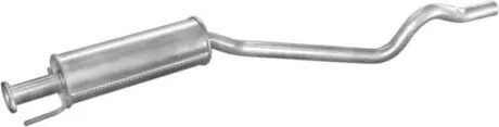 Глушник, алюміній. сталь, середн. частина Opel Astra 1.4i/1.6i kat 91-98 POLMOSTROW 17.44