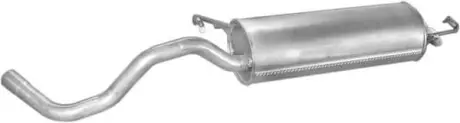 Глушник (задня частина) алюмінієва сталь VW Golf IV 1.6i (97-)/Audi A3 (96-) POLMOSTROW 30.234