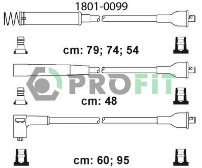 Комплект кабелів високовольтних. PROFIT 1801-0099