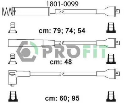 Комплект кабелів високовольтних. PROFIT 1801-0099