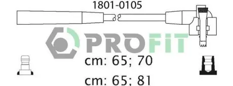Комплект кабелів високовольтних. PROFIT 1801-0105