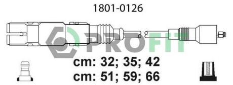 Комплект кабелів високовольтних. PROFIT 1801-0126 (фото 1)