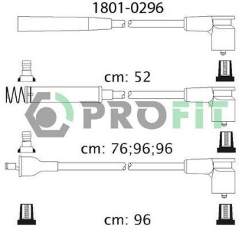 Комплект кабелів високовольтних. PROFIT 1801-0296