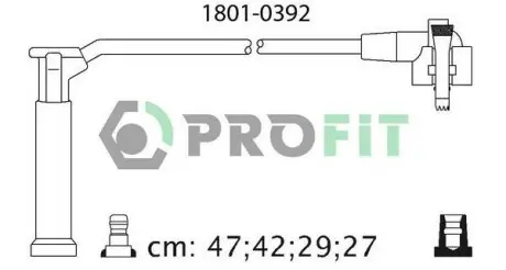 Комплект кабелів високовольтних. PROFIT 1801-0392