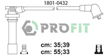 Комплект кабелів високовольтних PROFIT 1801-0432