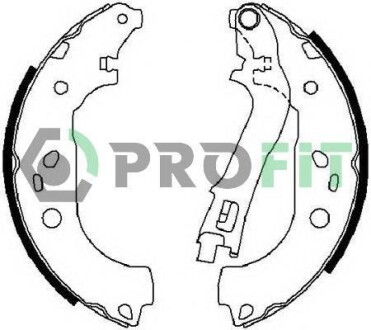 Колодки тормозные барабанные PROFIT 5001-0676