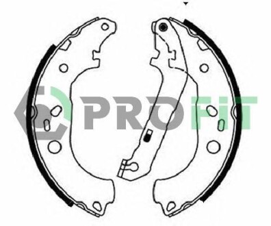Колодки гальмівні барабанні PROFIT 5001-0687