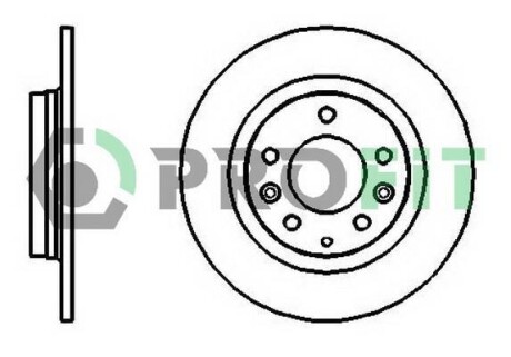 Диск гальмівний PROFIT 5010-1500
