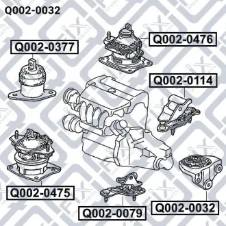 Подушка коробки швидкостей at / mt Q-fix Q0020032