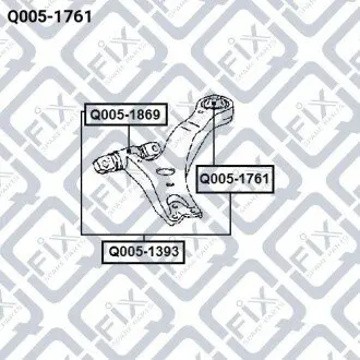 Сайлентблок задній переднього важеля Q-fix Q0051761