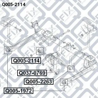 Сайлентблок важеля задньої балки Q-fix Q0052114