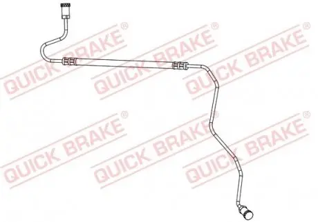 Шланг тормозной (задний) Citroen C3/Peugeot 207 06-(L) QUICK BRAKE 96.017