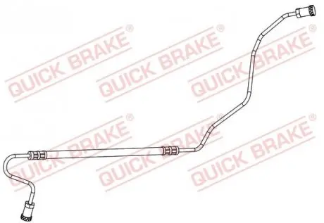 Шланг тормозной (задний) Citroen C3/Peugeot 207 06-(R) QUICK BRAKE 96.018