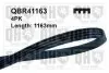 Ремень поликлиновый RENAULT TWINGO, ARO 4PK1163 QUINTON HAZELL QBR41163 (фото 1)