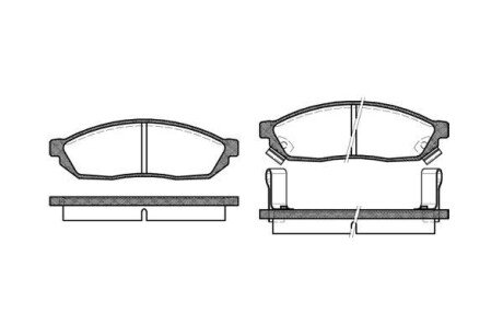 HONDA гальмівні колодки передн. CIVIC I (SF) 1300 L 80-83, SUZUKI CARRY (0S) 0.8 (ST90) 80-85 REMSA 0111.02