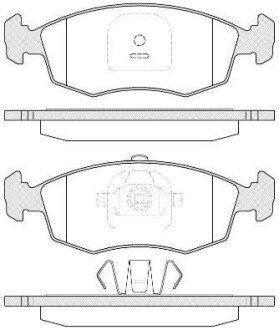 Гальмівні колодки передн. FIAT STRADA пікап 1.3 D 10- REMSA 0172.35