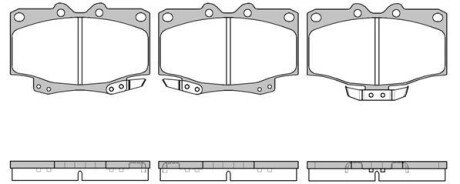 Тормозные колодки передние Toyota Land Cruiser 2.4TD 85-93 REMSA 0430.04