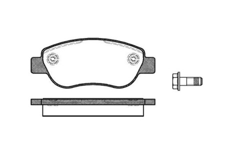 Тормозные колодки передние Fiat Palio 97- REMSA 1069.00