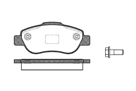 Колодки гальмівні дискові передні FIAT Panda 03-12,PANDA (169) 03-,PANDA Van (169) 04- REMSA 1100.00