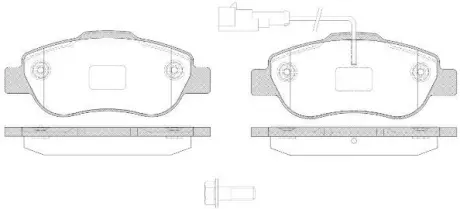 FIAT колодки гальмівні передн.Panda 03-,500,Ford Ka 08- REMSA 1100.21