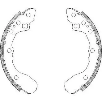 MAZDA Колодки гальмівні барабанні 626 1.6 83-12 /87 200X26 REMSA 4344.00