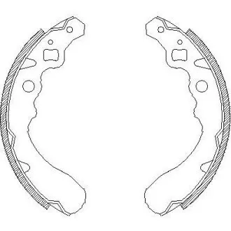 DAIHATSU Колодки гальмівні барабанні CUORE L80 850 85-87 165x26 REMSA 4390.00